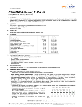 Ox40,Cd134 Elisa