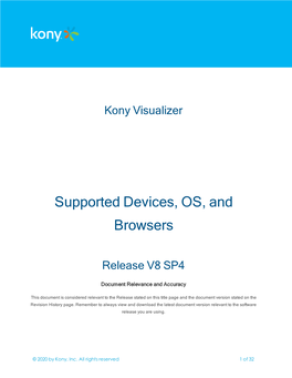 Konyproducts Supported Devices OS Browsers