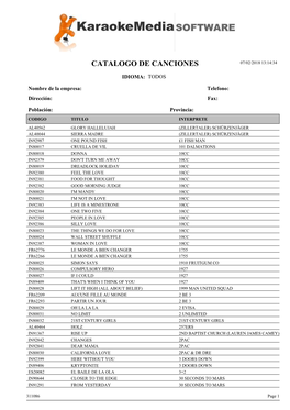 Catalogo De Canciones 07/02/2018 13:14:34