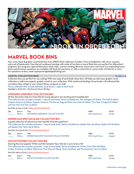 Book Bin Order Form