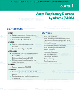 Acute Respiratory Distress Syndrome (ARDS)