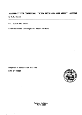 AQUIFER-SYSTEM COMPACTION, TUCSON BASIN and AVRA VALLEY, ARIZONA by R.T