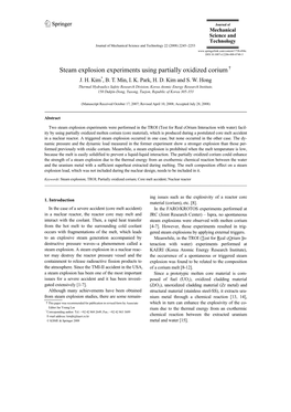 Steam Explosion Experiments Using Partially Oxidized Corium† J