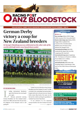 German Derby Victory a Coup for New Zealand Breeders | 2 | Tuesday, July 14, 2020