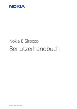 Bedienungsanleitung Nokia 8 Sirocco
