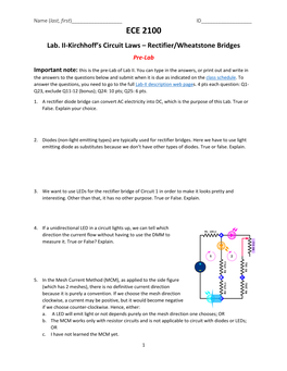 ECE 2100 Lab