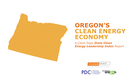 Oregon's Clean Energy Economy