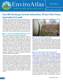 Non-Tile Drainage System Subsurface Water Flow from Agricultural Lands