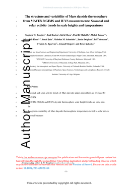 The Structure and Variability of Mars Dayside Thermosphere from MAVEN