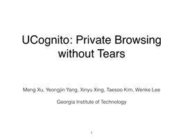 Private Browsing Without Tears