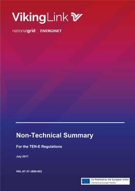 Non-Technical Summary for the TEN-E Regulations