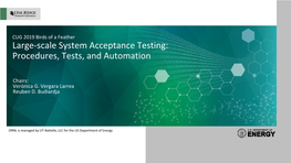 Blue Waters Acceptance Testing: Overview