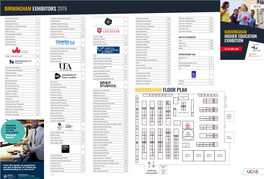 Birmingham Floor Plan Birmingham Exhibitors 2019