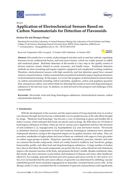 Application of Electrochemical Sensors Based on Carbon Nanomaterials for Detection of Flavonoids