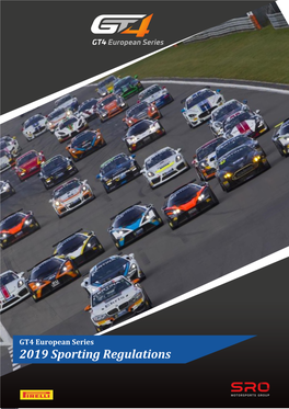 2019 Sporting Regulations GT4 European Series Sporting Regulations 2019