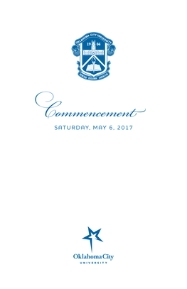 Commencementsaturday, MAY 6, 2017