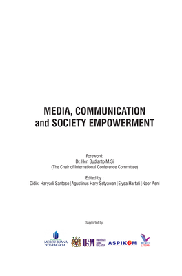 MEDIA, COMMUNICATION and SOCIETY EMPOWERMENT