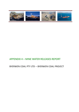 Mine Water Releases Report