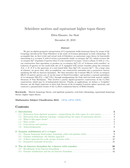 Scheiderer Motives and Equivariant Higher Topos Theory