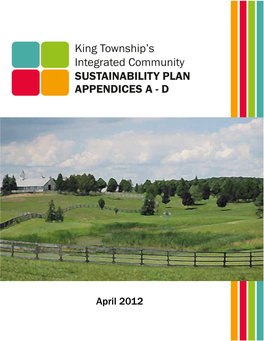 King Township's Integrated Community SUSTAINABILITY PLAN APPENDICES A