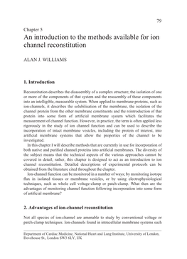 Ion-Channel Reconstitution