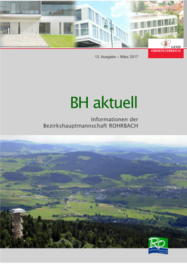 BH Aktuell Informationen Der Bezirkshauptmannschaft ROHRBACH INHALT