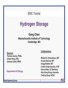 Hydrogen Storagestorage