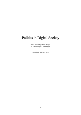 Politics in Digital Society