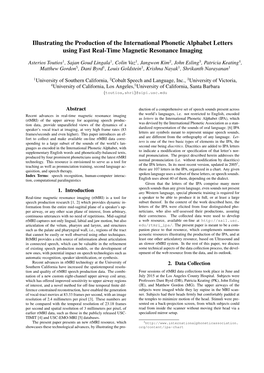 Illustrating the Production of the International Phonetic Alphabet Letters Using Fast Real-Time Magnetic Resonance Imaging