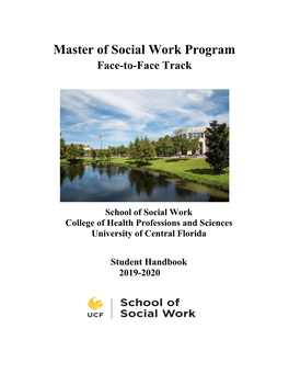 Master of Social Work Program Face-To-Face Track