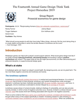 Project Horseshoe 2019 Report Section 7