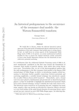 The Watson-Sommerfeld Transform