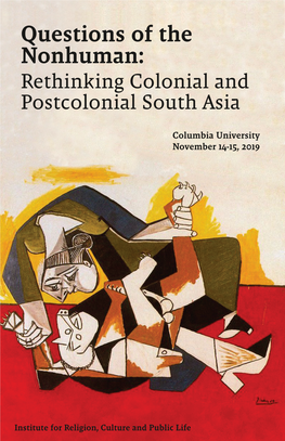 Questions of the Nonhuman: Rethinking Colonial and Postcolonial South Asia