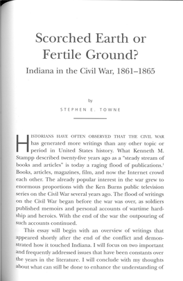 Scorched Earth Or Fertile Ground? Indiana in the Civil War, 1861-1865