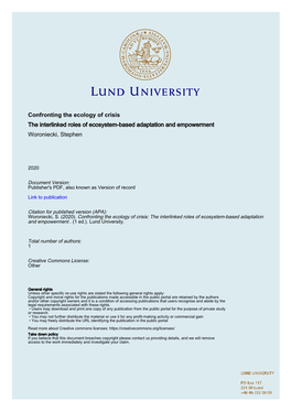 Stephen Woroniecki Lucsus | Faculty of Social Sciences | Lund University