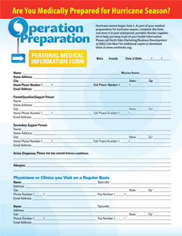 Are You Medically Prepared for Hurricane Season?