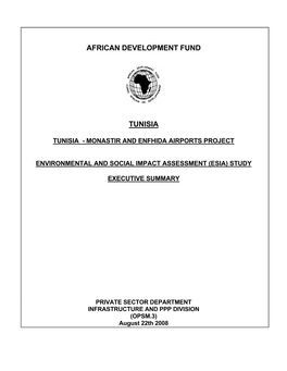 Tunisie, a Special Purpose Company Which Will Be the Concessionaire of the Two Airports