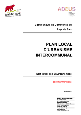 Plan Local D'urbanisme Intercommunal