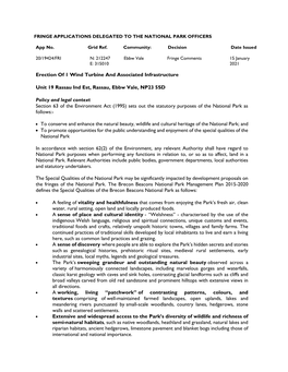 Fringe Applications Delegated Report PDF 2 MB