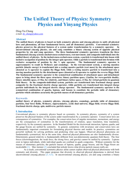 Symmetry Physics and Yinyang Physics