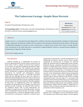 The Cadaverous Carnage- Aseptic Bone Necrosis