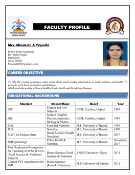 Faculty Profile