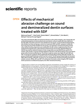 Effects of Mechanical Abrasion Challenge on Sound And