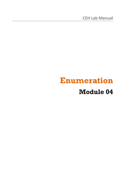 Enumeration Module 04 Enumeration