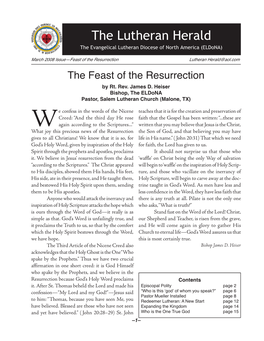 The Lutheran Herald the Evangelical Lutheran Diocese of North America (Eldona)