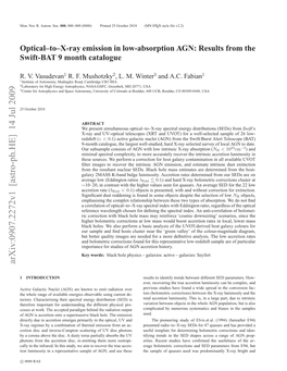 Optical–To–X-Ray Emission in Low-Absorption AGN 3