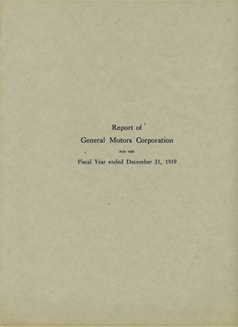 Report of * General Motors Corporation