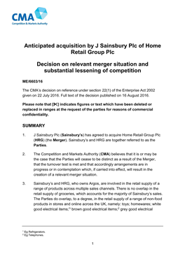 Sainsbury's/HRG Full Text Decision