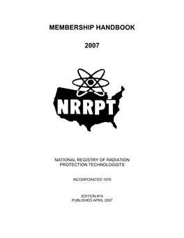 Membership Handbook 2007