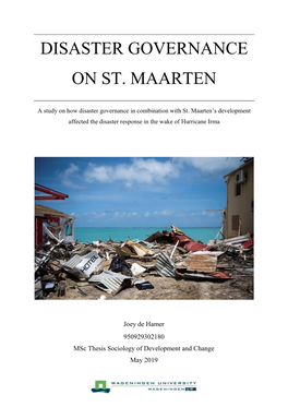 Disaster Governance on St. Maarten